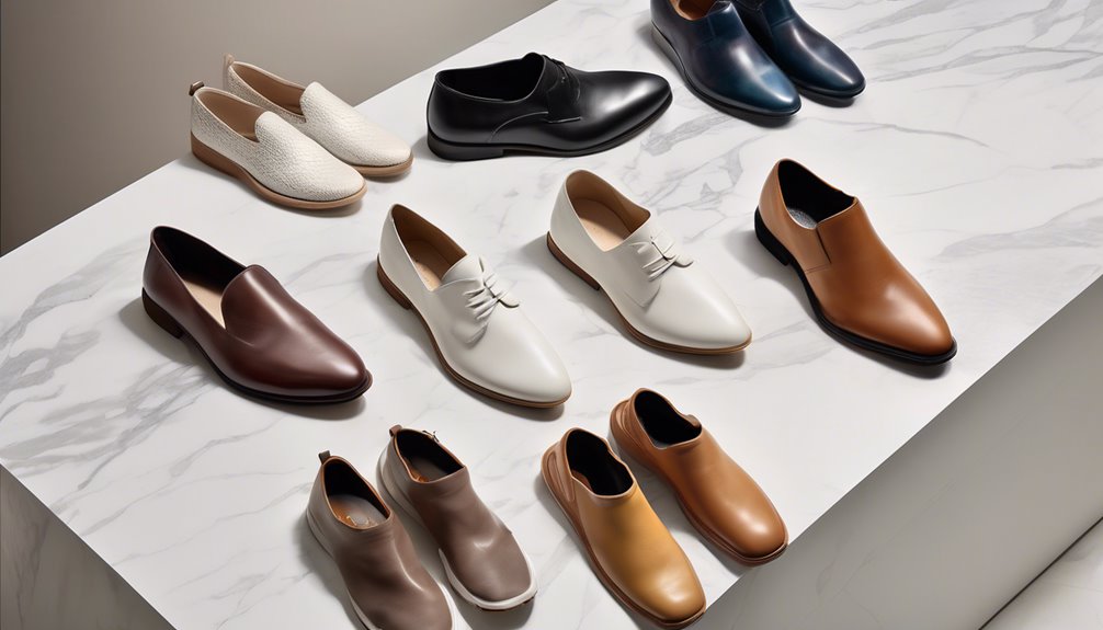 Seleção de sapatos confortáveis e estilosos